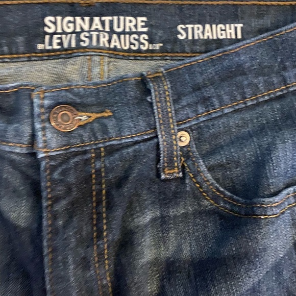 Men Levi’s signature straight dark jeans 30x30 - Picture 3 of 3